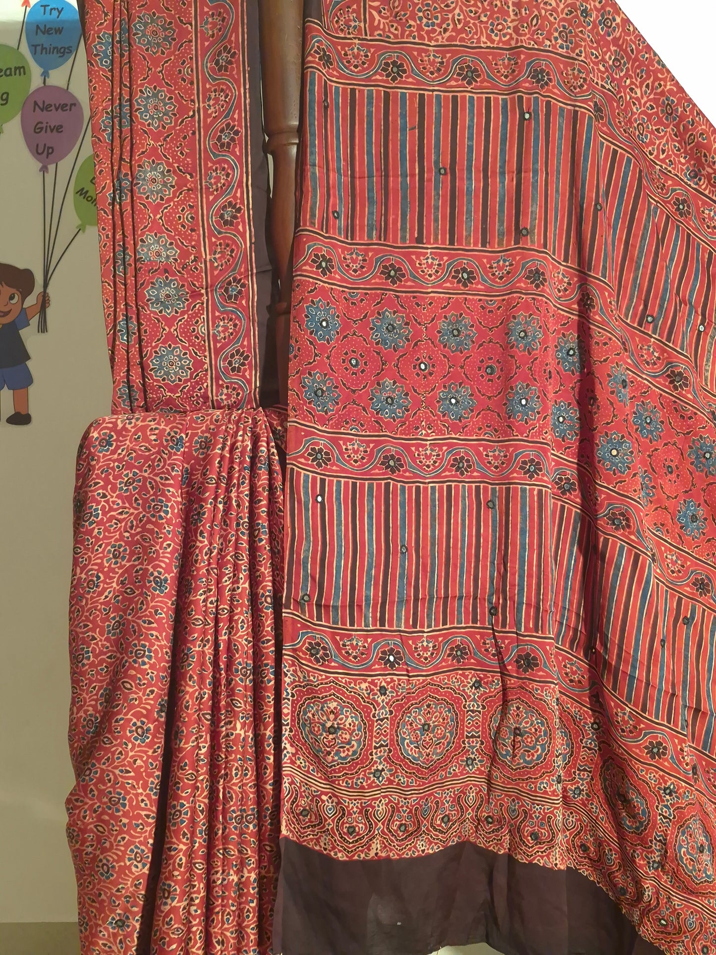 Ajrakh Modal - Mitti - Mirror Embroided