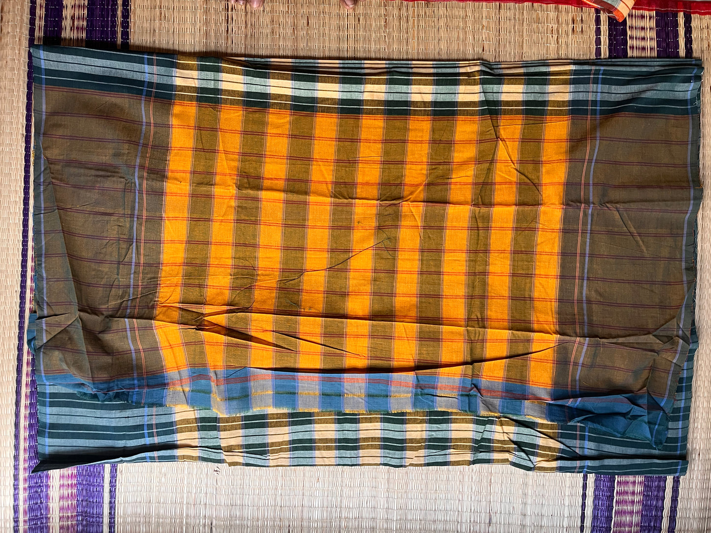 Chettinad Revival Saree - Multicolor checks