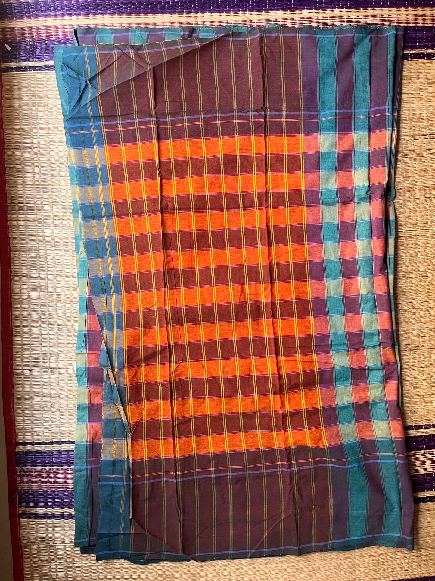 Chettinad Revival Saree - Multicolor checks