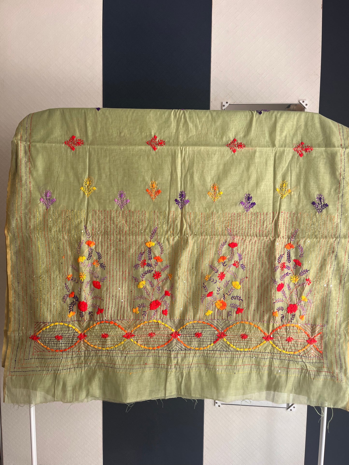 Bullion Saree - Pista Green