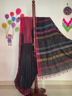 Tangaliya Black with maroon