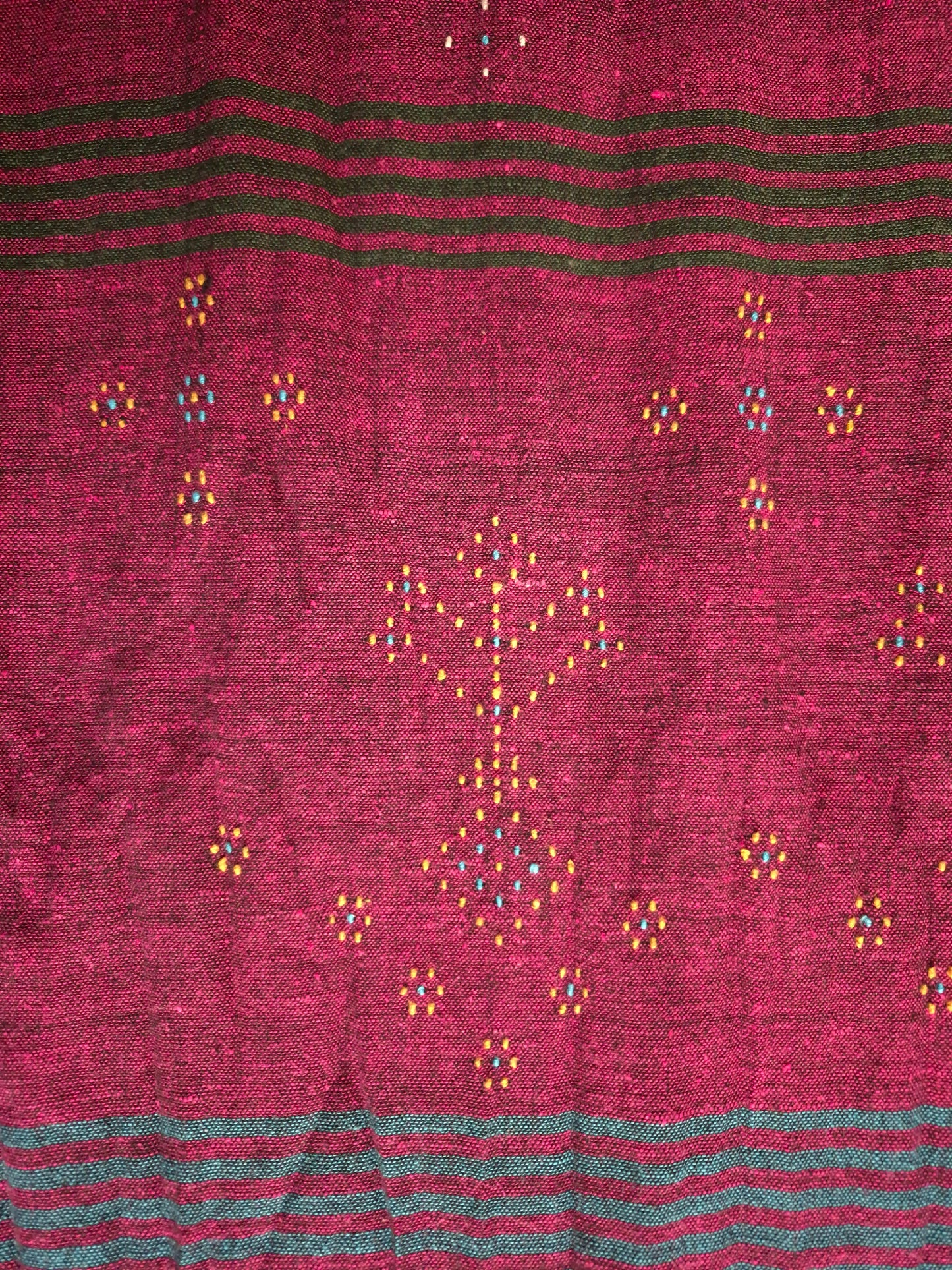 Tangaliya Magenta with Blue