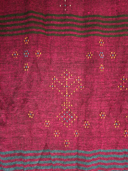 Tangaliya Magenta with Blue
