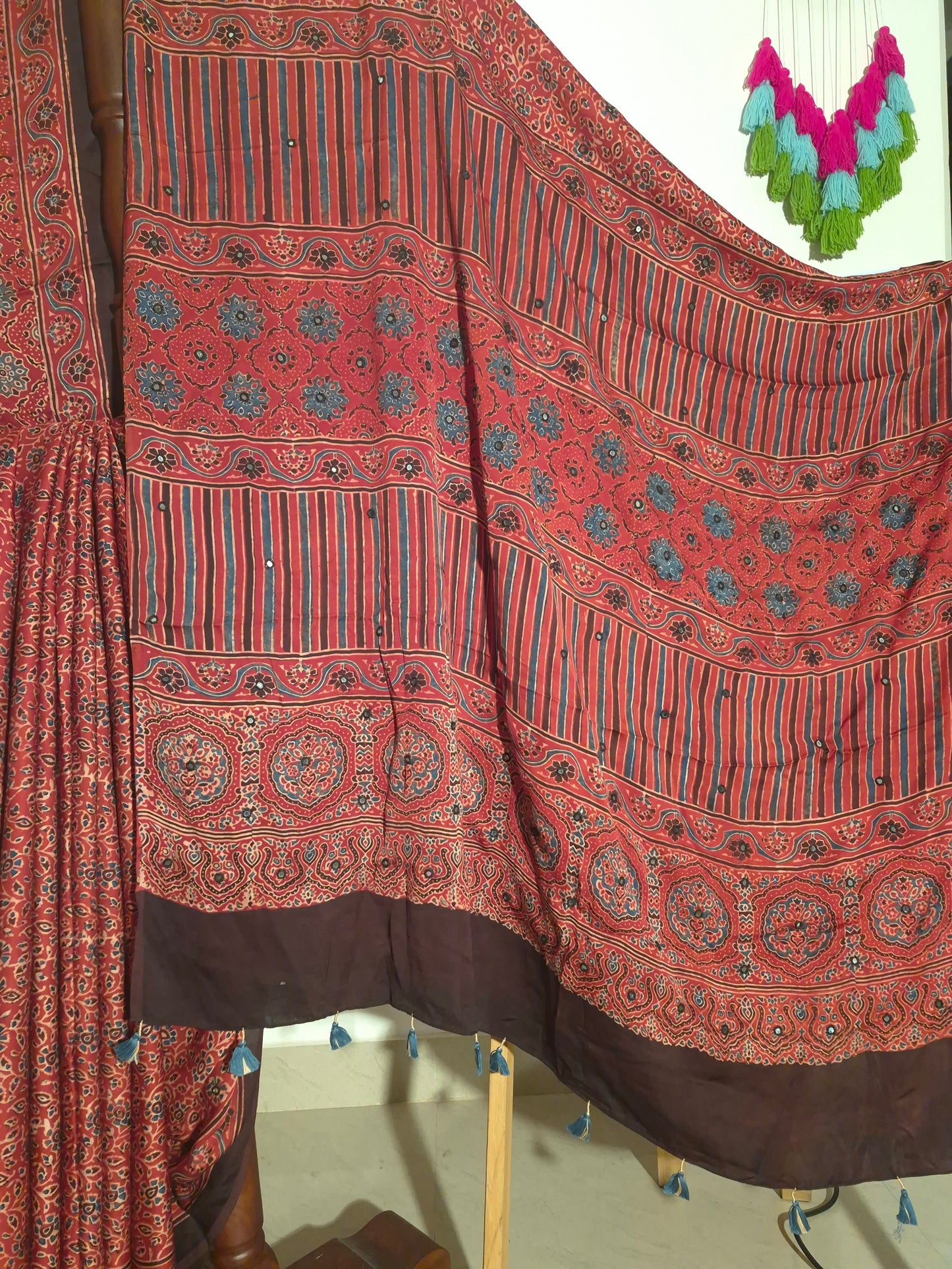 Ajrakh Modal - Mitti - Mirror Embroided