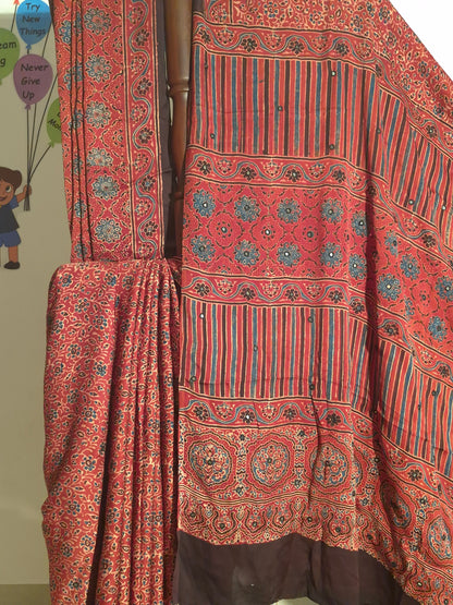 Ajrakh Modal - Mitti - Mirror Embroided