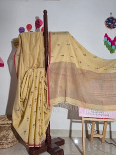 Jamdhani - Yellow - Flower Motifs