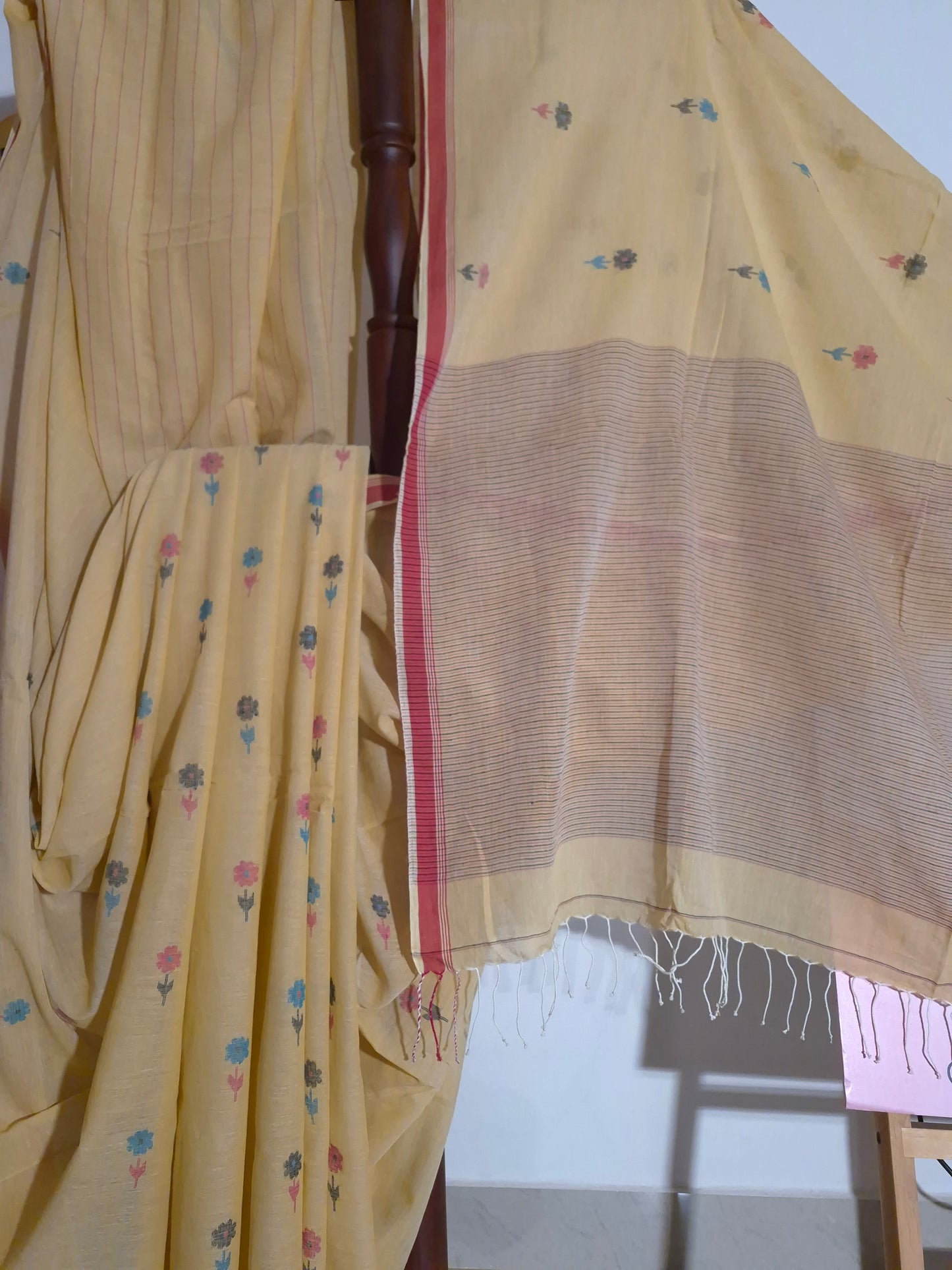 Jamdhani - Yellow - Flower Motifs