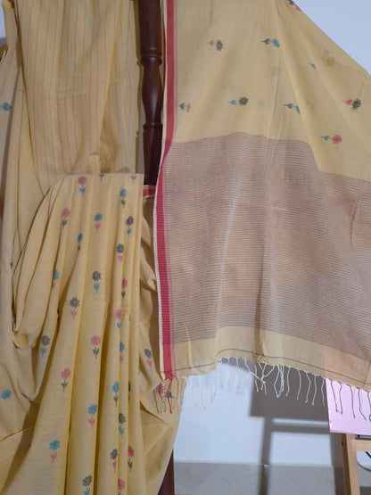 Jamdhani - Yellow - Flower Motifs