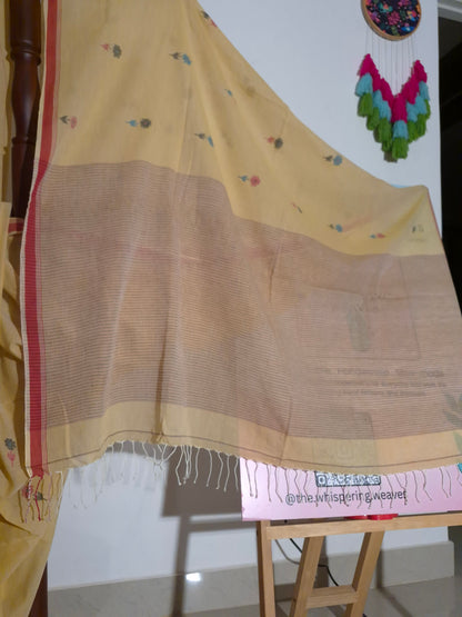 Jamdhani - Yellow - Flower Motifs