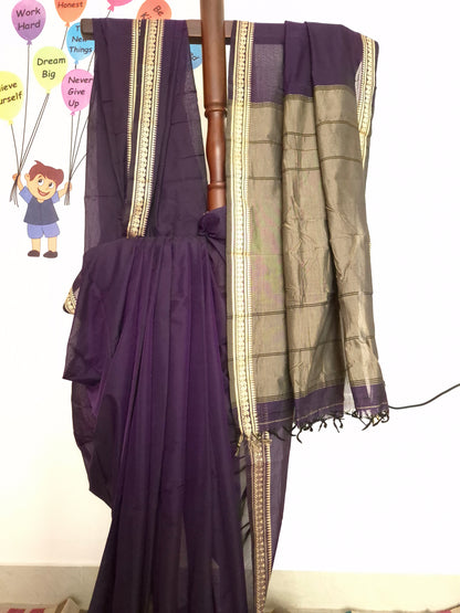 Narayanpet Handlooms: Purple Saree