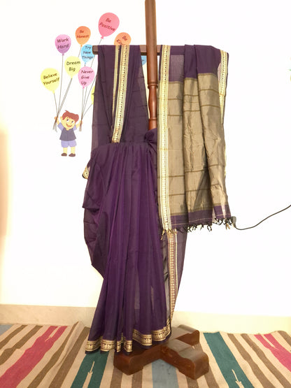 Narayanpet Handlooms: Purple Saree