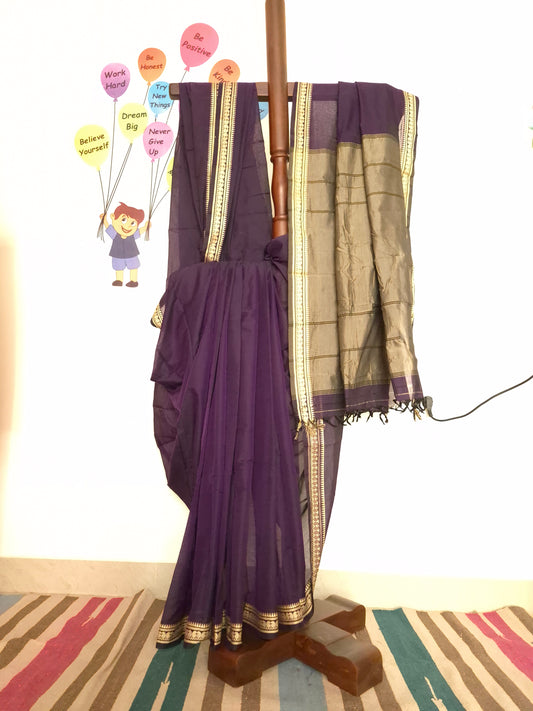 Narayanpet Handlooms: Purple Saree