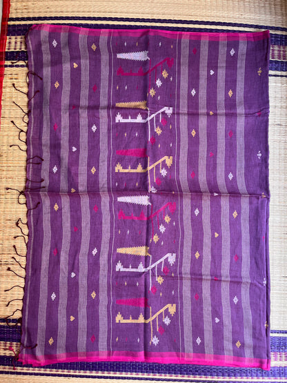 Jamdhani - purple - Bee Motif
