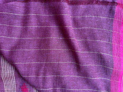 Jamdhani - purple - Bee Motif