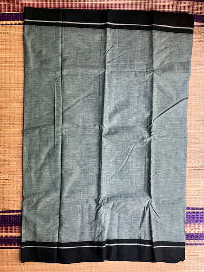 Patteda Anchu -Green - Plain Saree - Plain Border