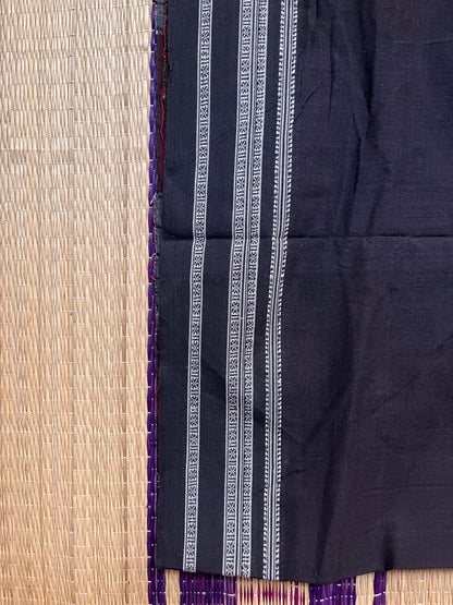Hubli Revival Saree - Double sided border - Black
