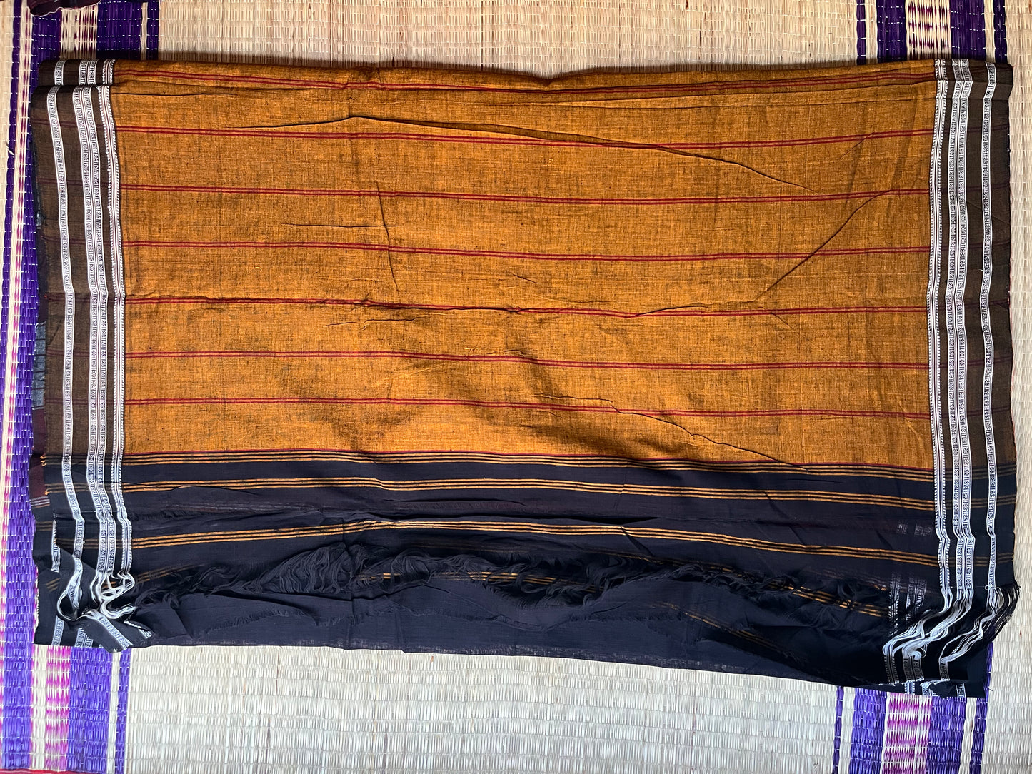Hubli Revival Saree - Double sided border - Black