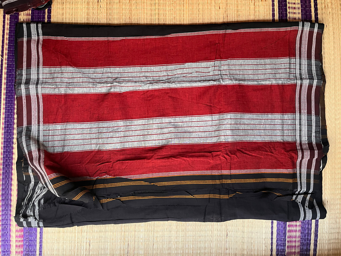 Hubli Revival Saree - Double sided border - Black