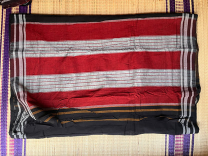 Hubli Revival Saree - Double sided border - Black