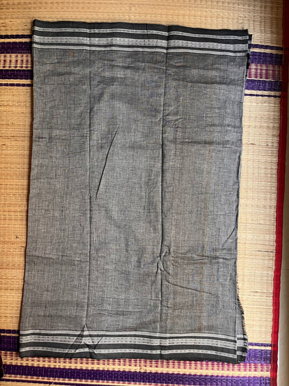 Hubli Revival Saree - Double sided border - Grey