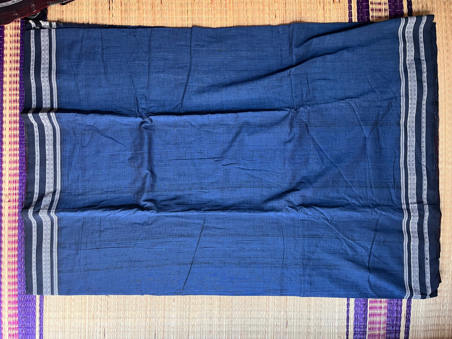 Hubli Revival Saree - Double sided border - Blue
