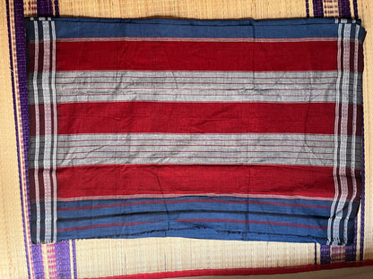 Hubli Revival Saree - Double sided border - Blue