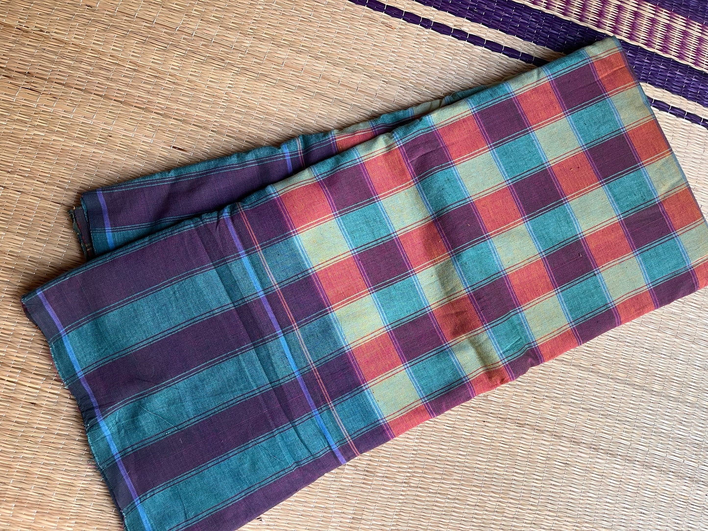 Chettinad Revival Saree - Multicolor checks