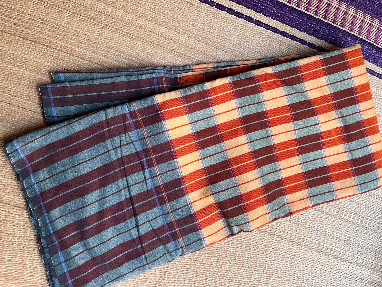 Chettinad Revival Saree - Multicolor checks