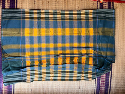 Chettinad Revival Saree - Multicolor checks