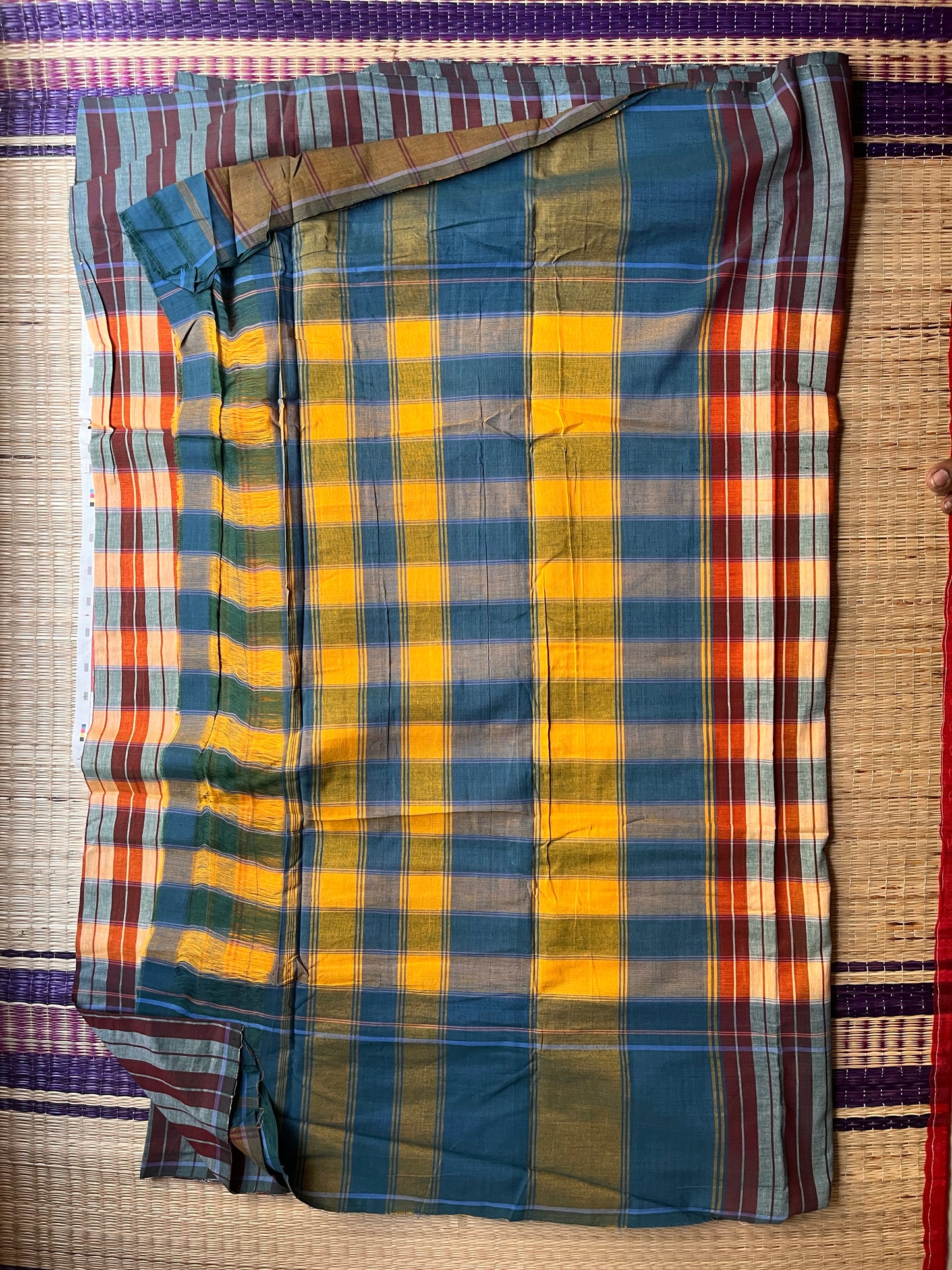 Chettinad Revival Saree - Multicolor checks