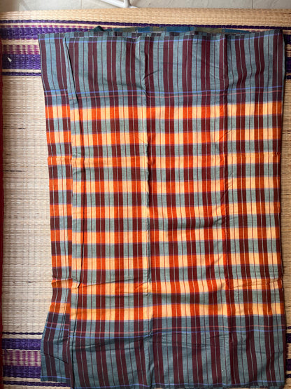 Chettinad Revival Saree - Multicolor checks