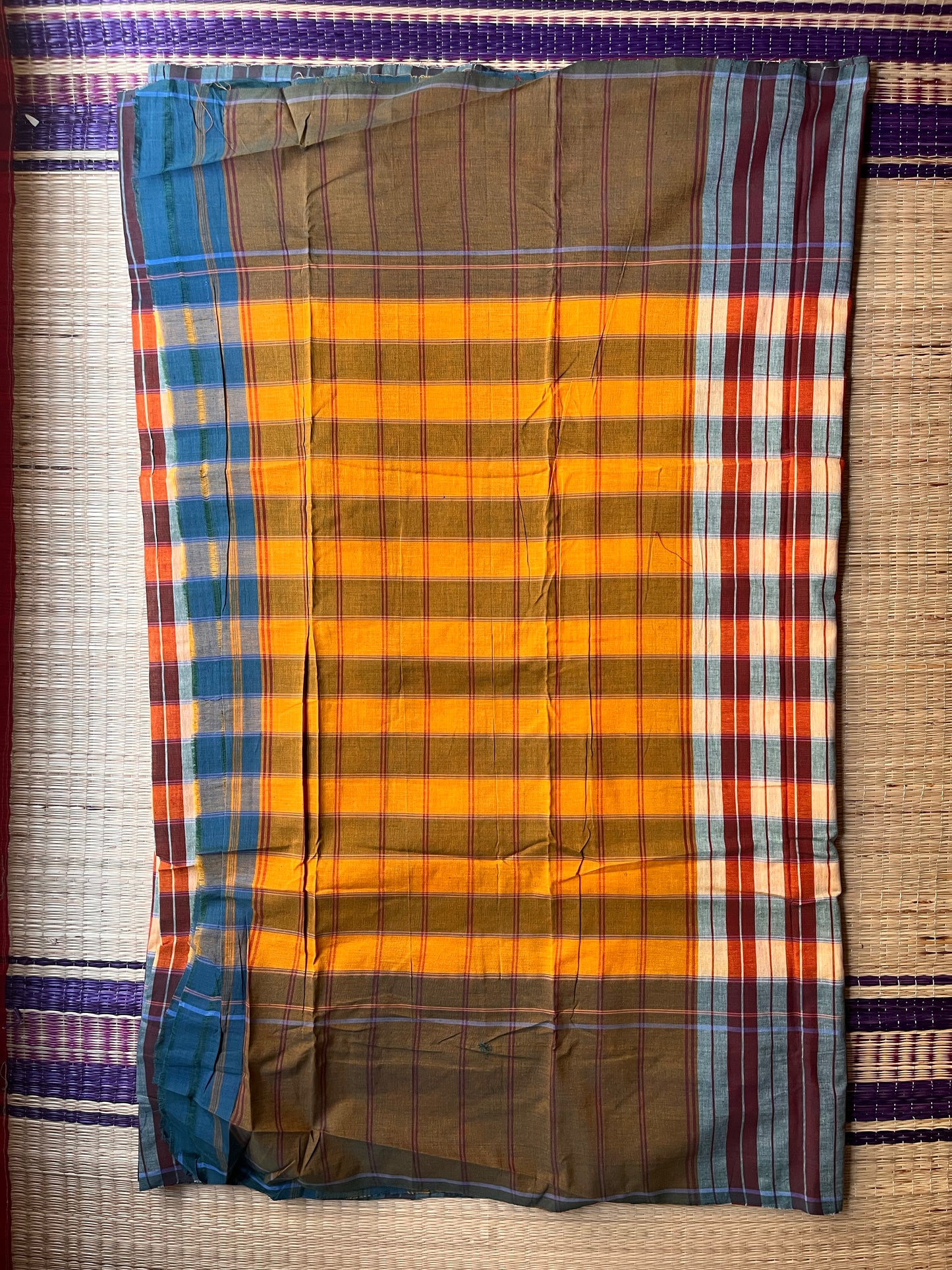 Chettinad Revival Saree - Multicolor checks