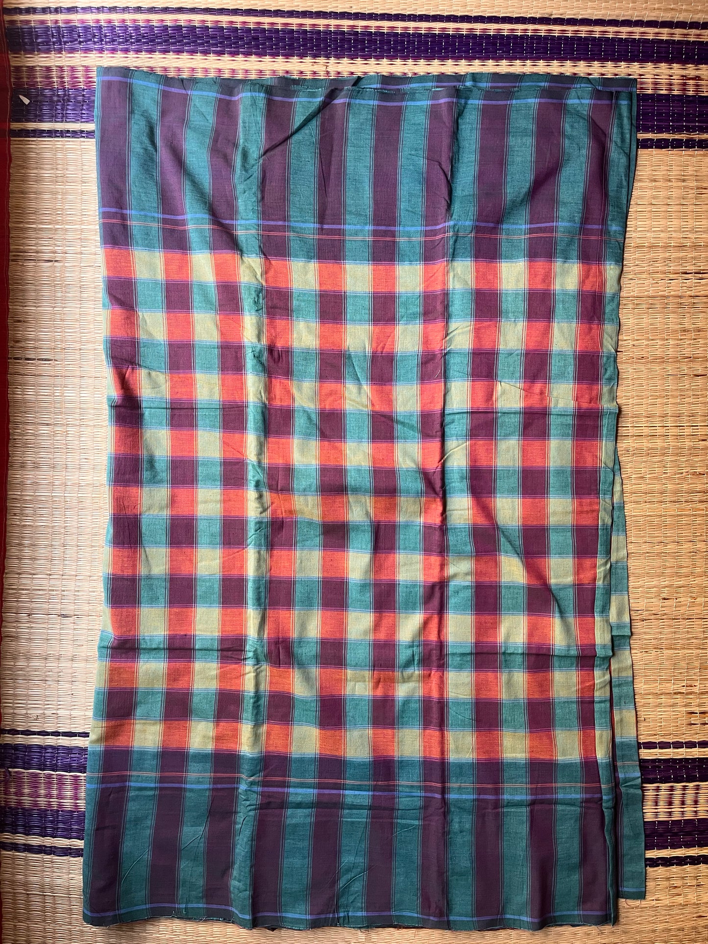 Chettinad Revival Saree - Multicolor checks