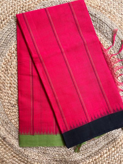 Ponduru Khaddar -  Maroon with Stripes