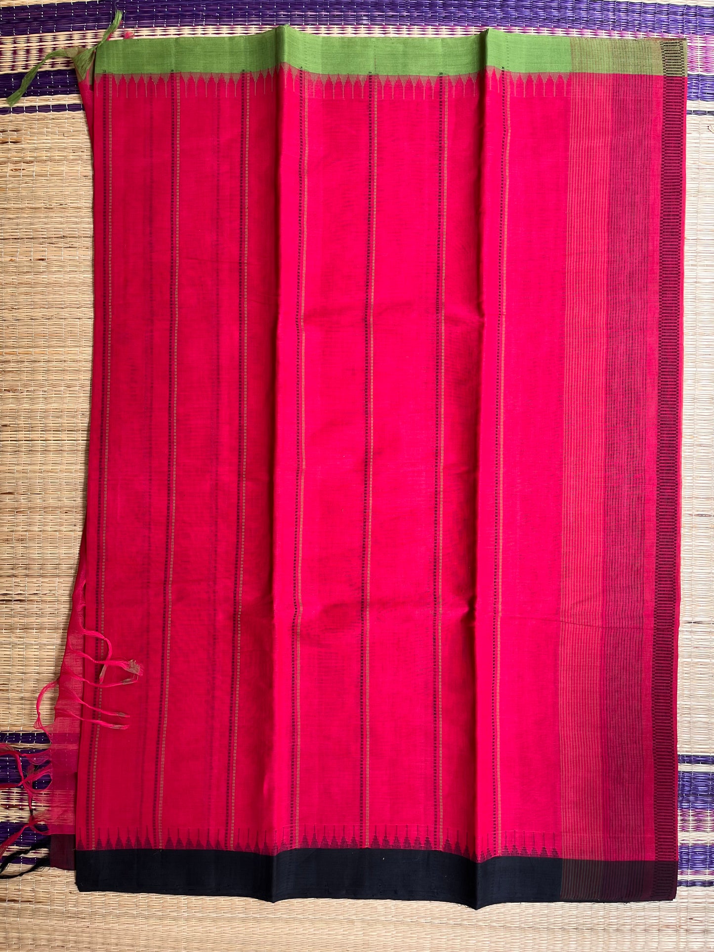 Ponduru Khaddar -  Maroon with Stripes