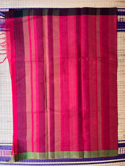 Ponduru Khaddar -  Maroon with Stripes