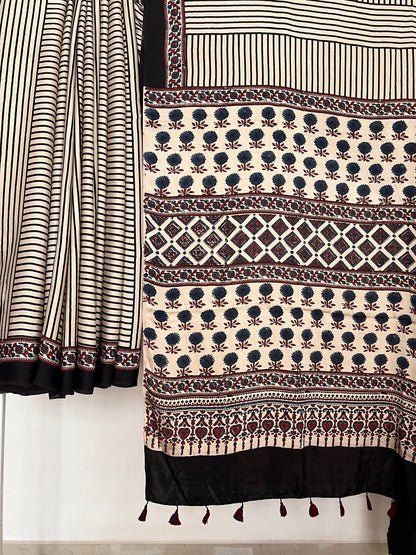 Ajrakh Modal - Cream