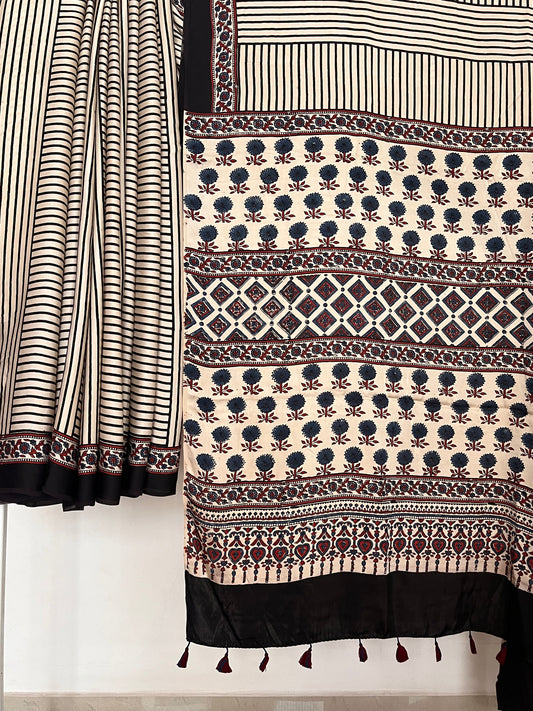 Ajrakh Modal - Cream