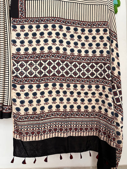 Ajrakh Modal - Cream