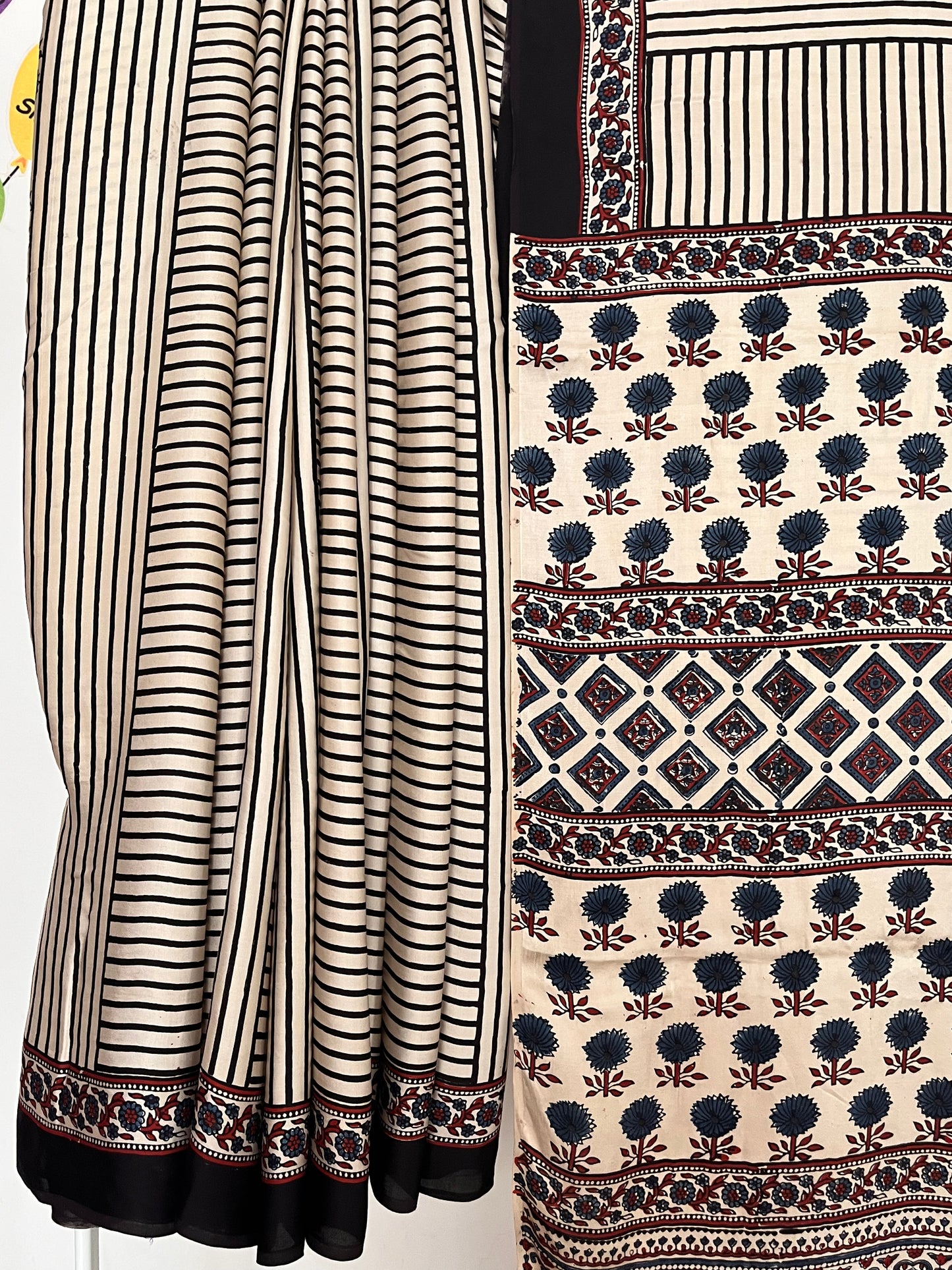 Ajrakh Modal - Cream
