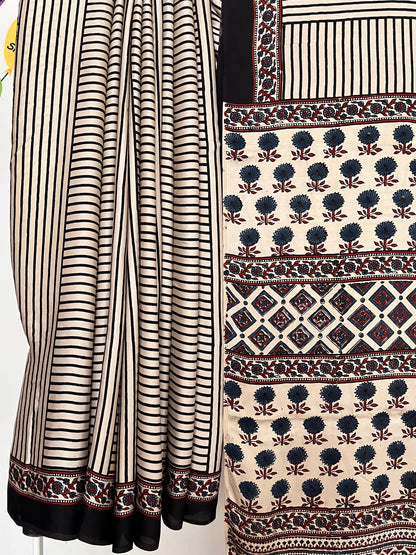 Ajrakh Modal - Cream