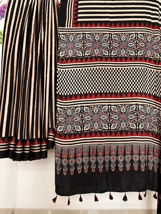 Ajrakh Modal - Cream