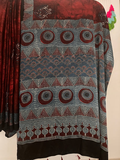 Ajrakh Modal - Red Textured
