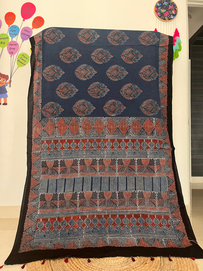 Ajrakh Cotton - Blue