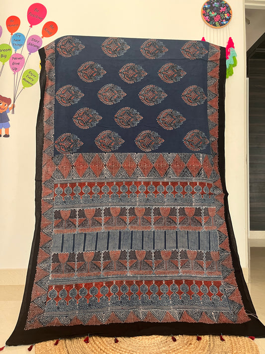 Ajrakh Cotton - Blue
