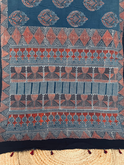 Ajrakh Cotton - Blue