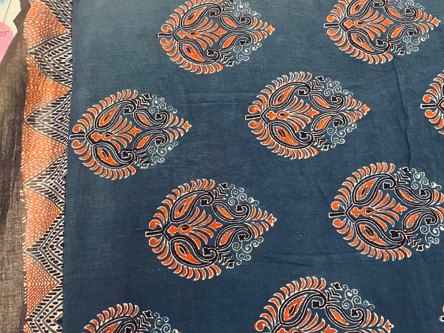 Ajrakh Cotton - Blue