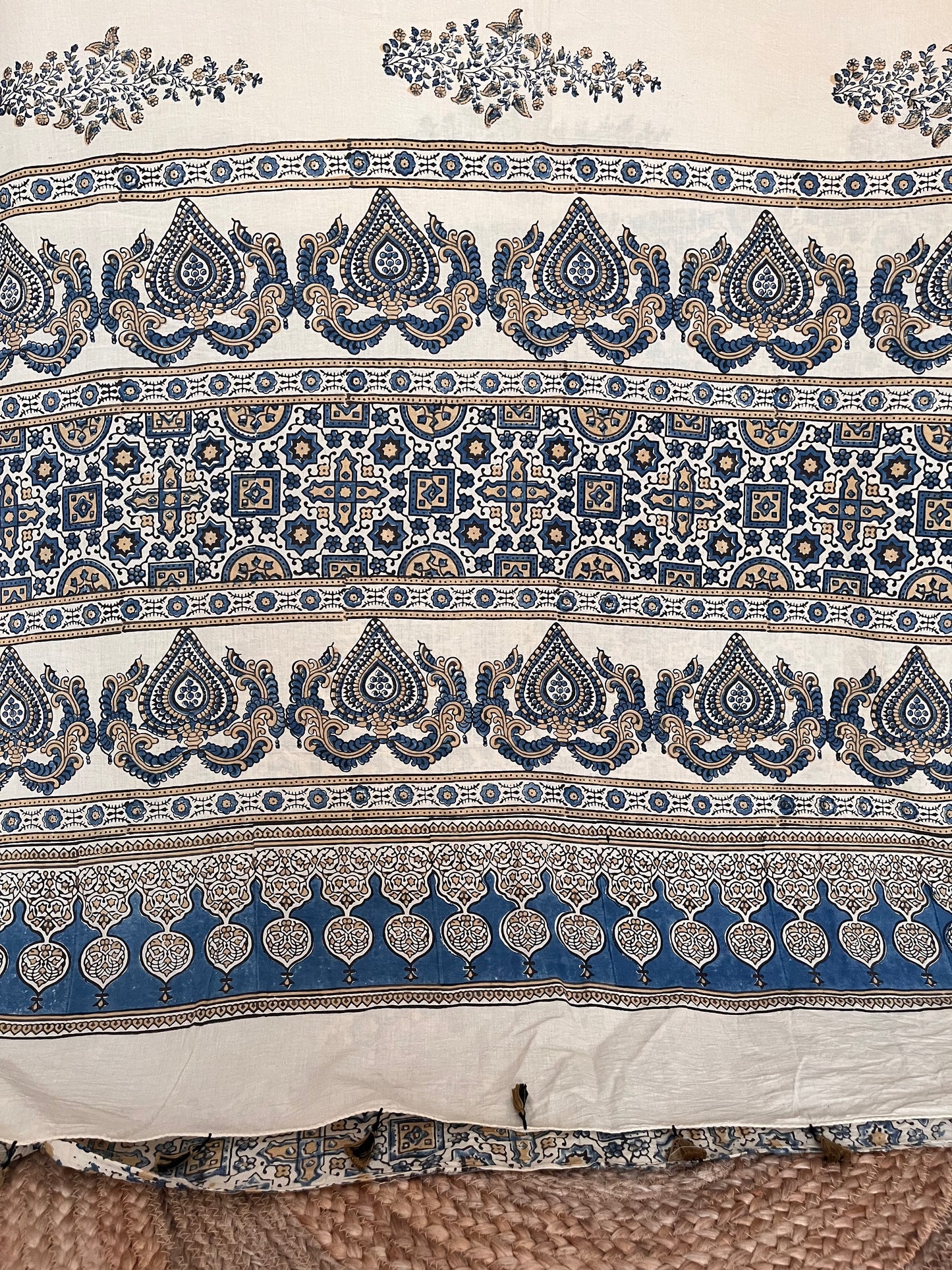 Ajrakh Cotton - Cream