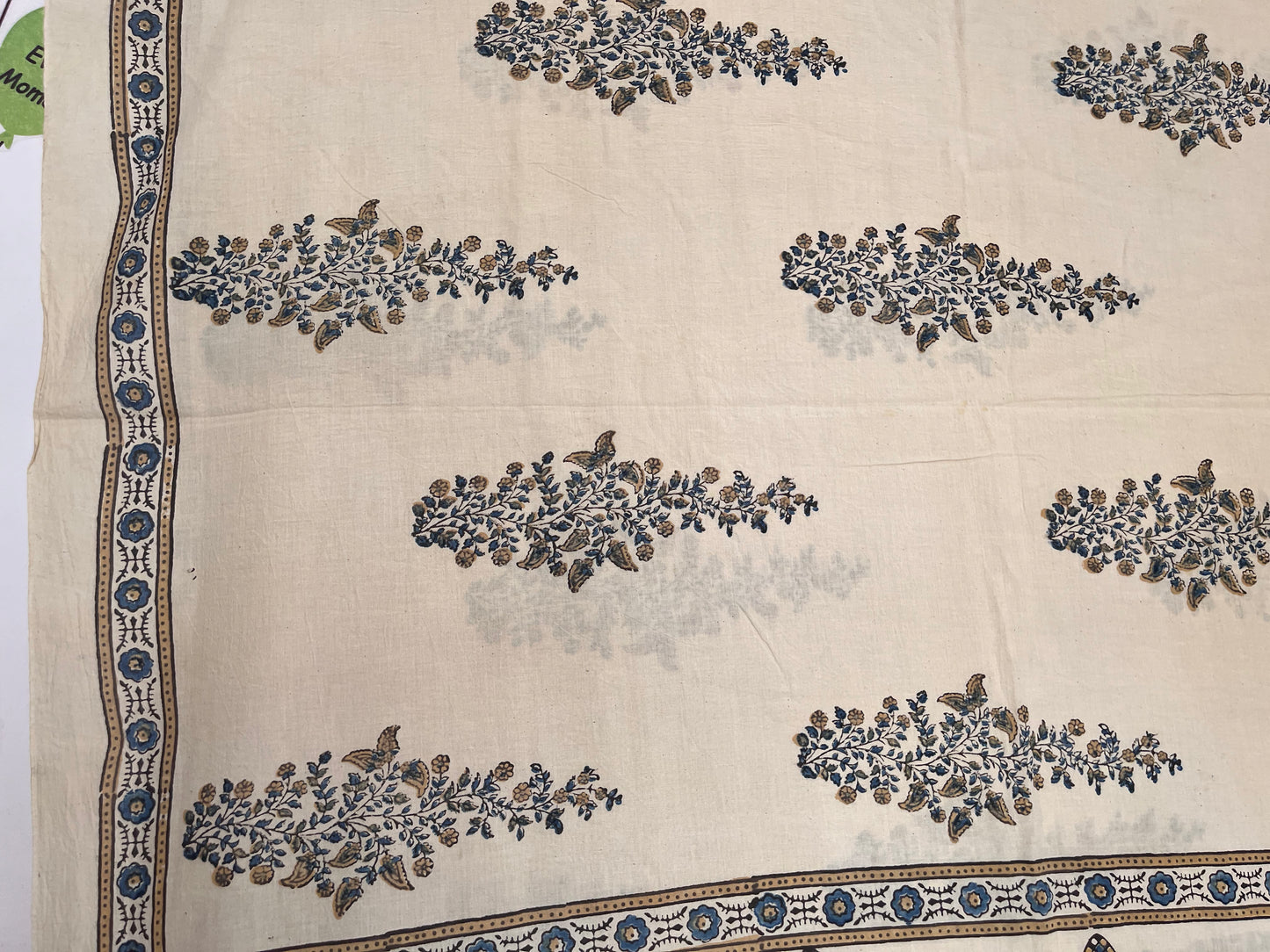 Ajrakh Cotton - Cream