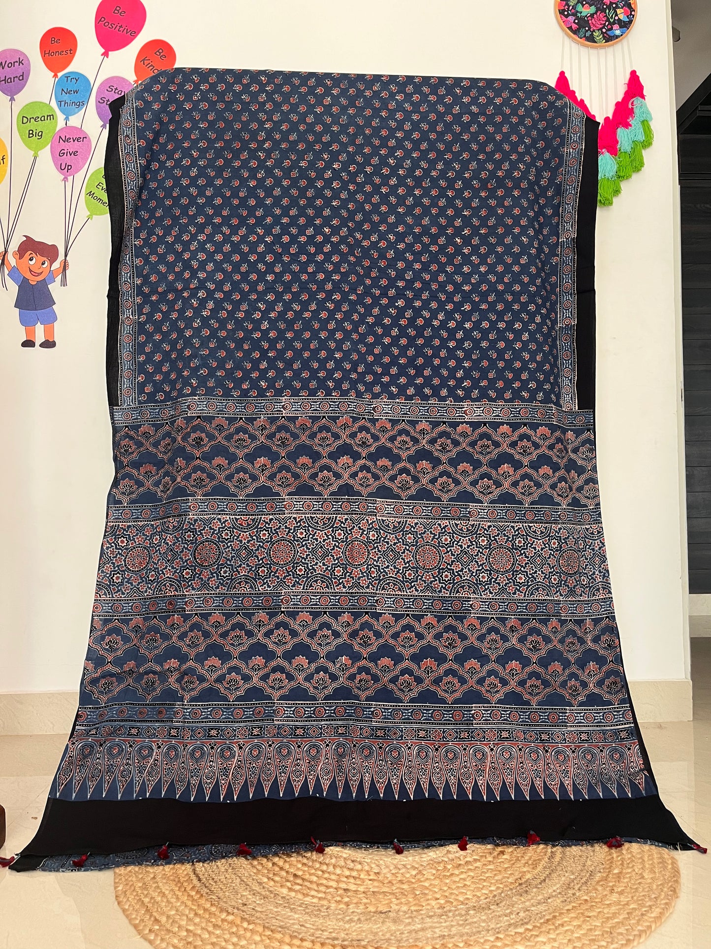 Ajrakh Cotton - Blue